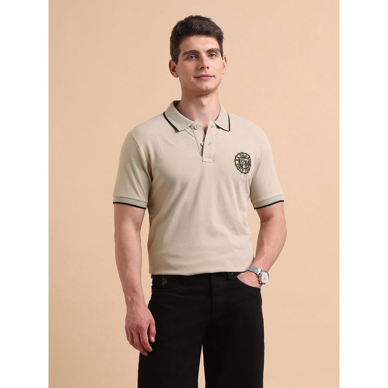 U.S. Polo Assn. Denim Co. Men's Solid Pure Cotton Polo T-shirt (XL)