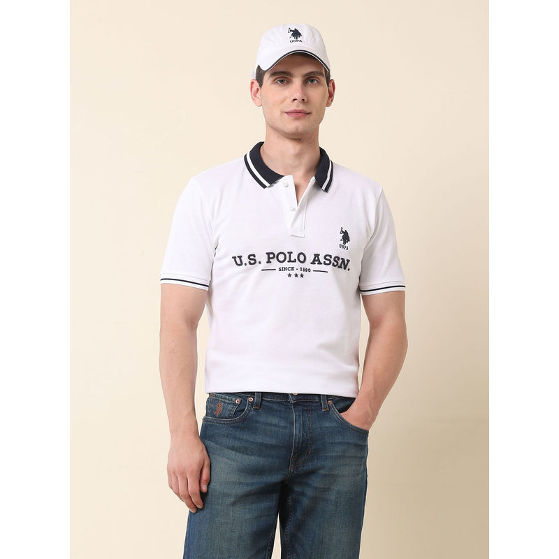 U.S. POLO ASSN. Association Men's Brand Embroidered Gold Cup Polo T-shirt (2XL)