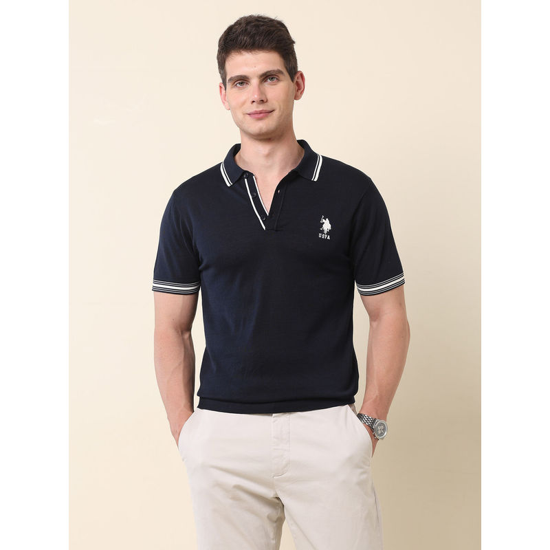 U.S. POLO ASSN. Association Men's Solid Monochrome Polo T-shirt (S)