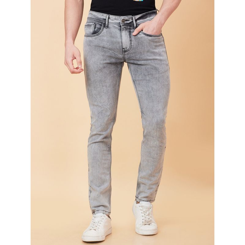Black Slim Straight Fit Men's Denims by Being Human Clothing main image 1