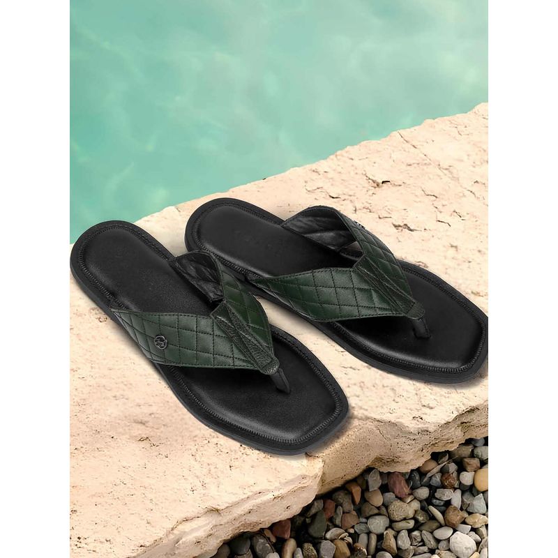 Metro Mens Green Open Casual - Slippers with Flat sole (EURO 41)