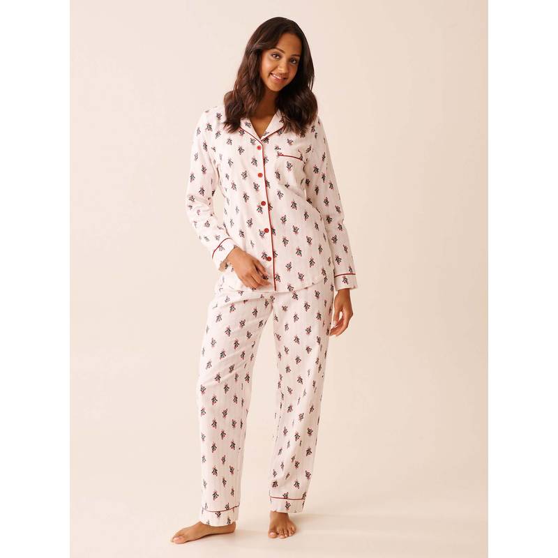 La Vie En Rose Pink Cotton Shirt with Pyjama (M)