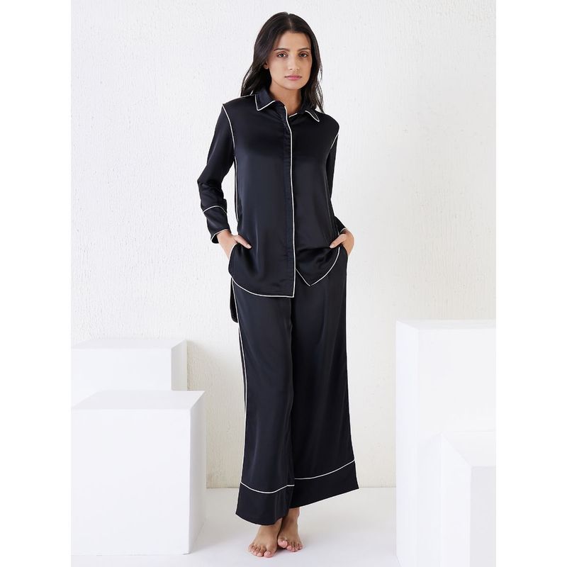 Sweet Dreams Silky Contemporary Pyjama & Shirt (Set of 2) (L)