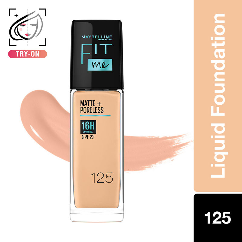 Maybelline New York Fit Me Matte+Poreless Liquid Foundation With Clay - 125 Nude Beige