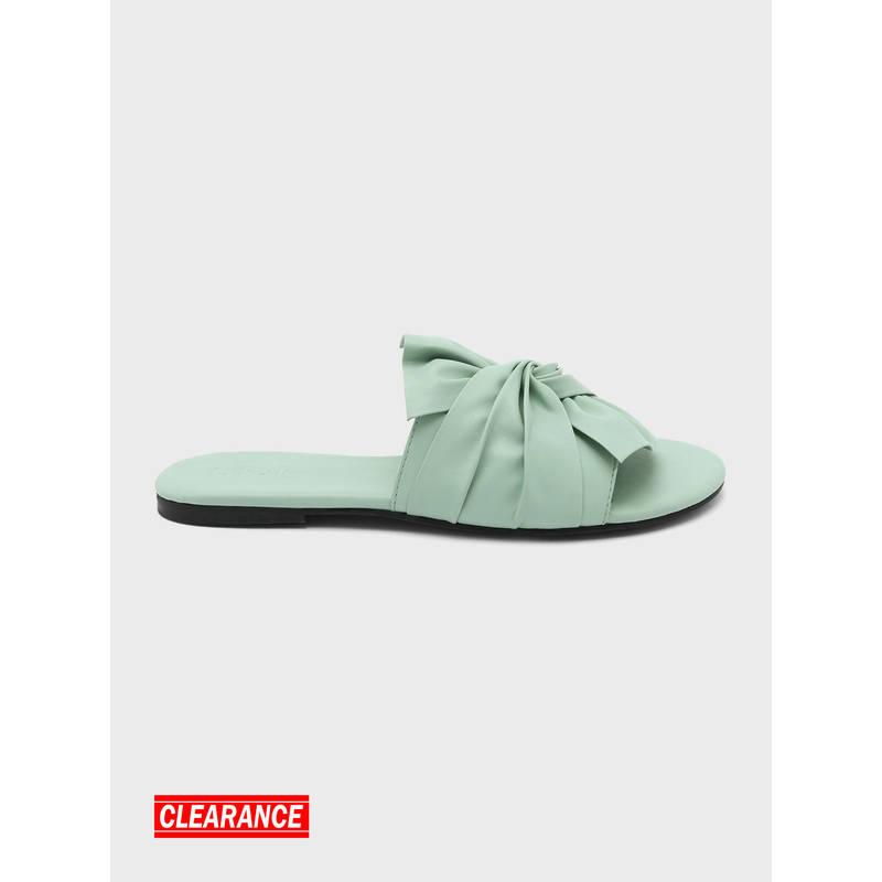 IYKYK by Nykaa Fashion Mint Green Soft Knot Flats (EURO 38)