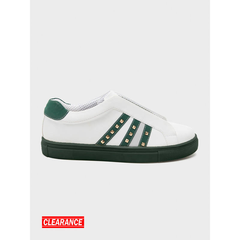 IYKYK by Nykaa Fashion Audrey Uber chic White & Green Sneakers (EURO 38)