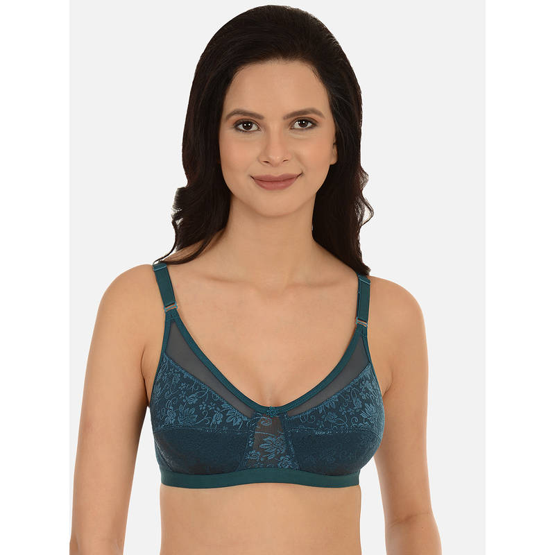 Mod & Shy Non-Padded Non Wired Mesh Net Minimizer Bra - Blue (40B)