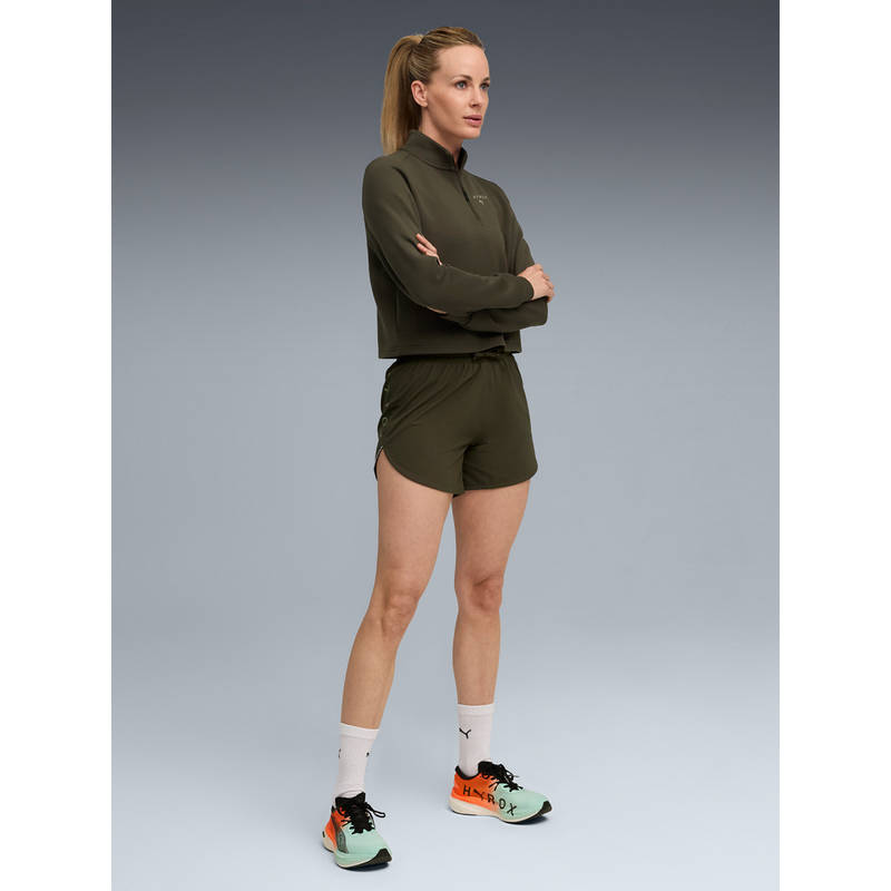 Puma Women Green X Hyrox Soft Oversized Sweat Jacket (XS)