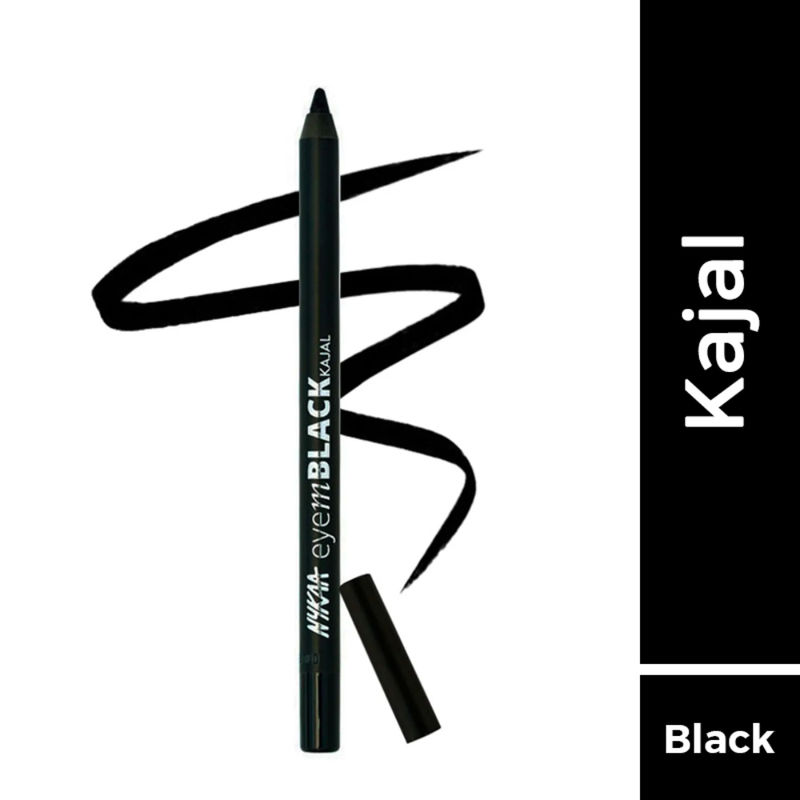 Nykaa Eyem BLACK Kajal Eyeliner With Free Nykaa Sharpener Black Knight