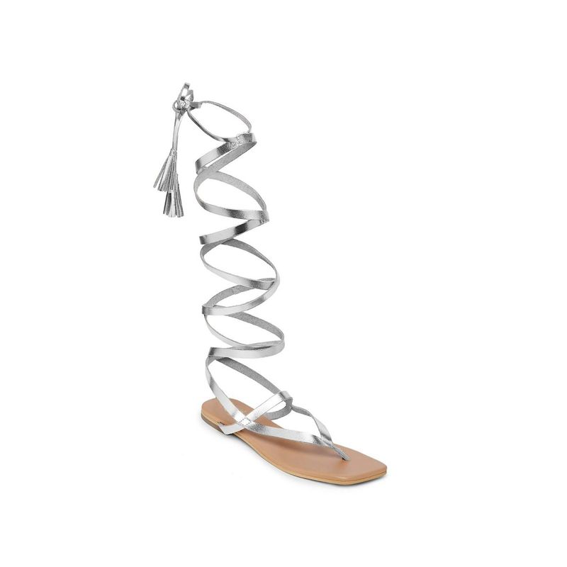 Tao Paris Sienna Silver Flats (UK 2.5)