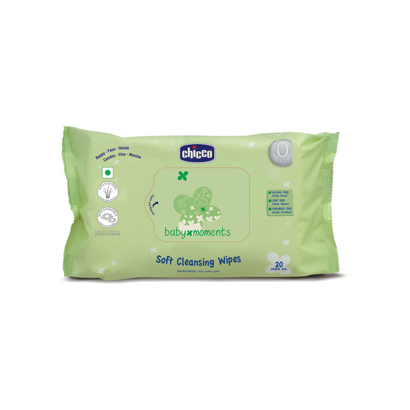 Chicco Baby Moments Soft Cleansing Wipes 20 Pieces
