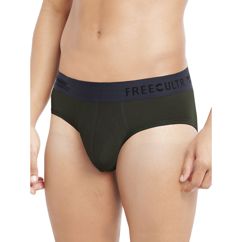 FREECULTR Anti-Microbial Air-Soft Micromodal Underwear Brief Pack Of 1 - Green (S)