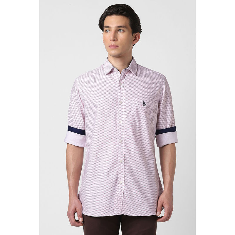 Van Heusen Men Pink Full Sleeves Casual Shirt (39)