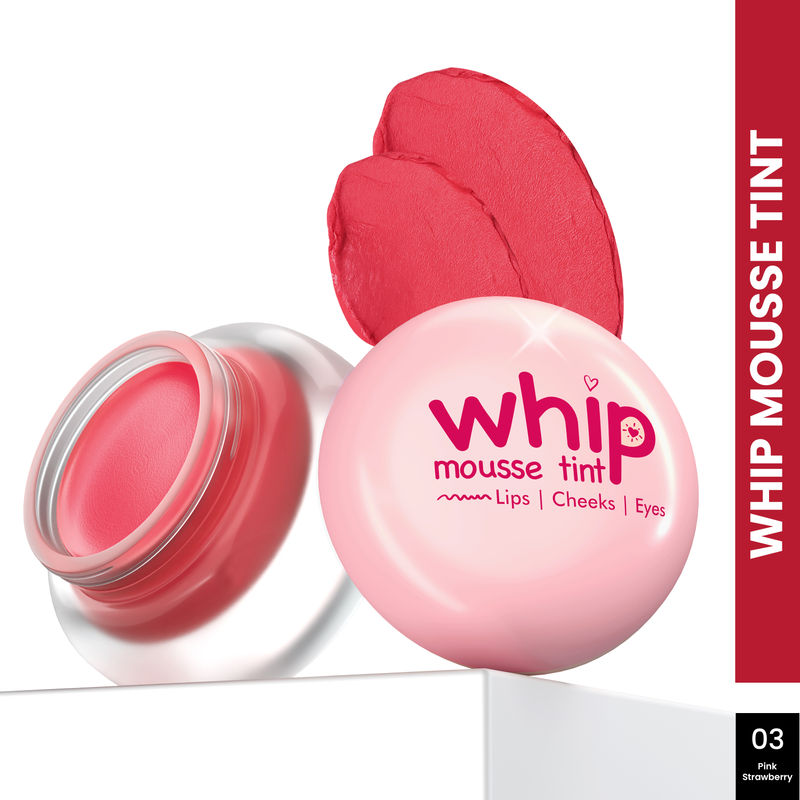 GLAM21 Whip Mousse Tint For Lips, Eyes & Cheeks - Pink Strawberry