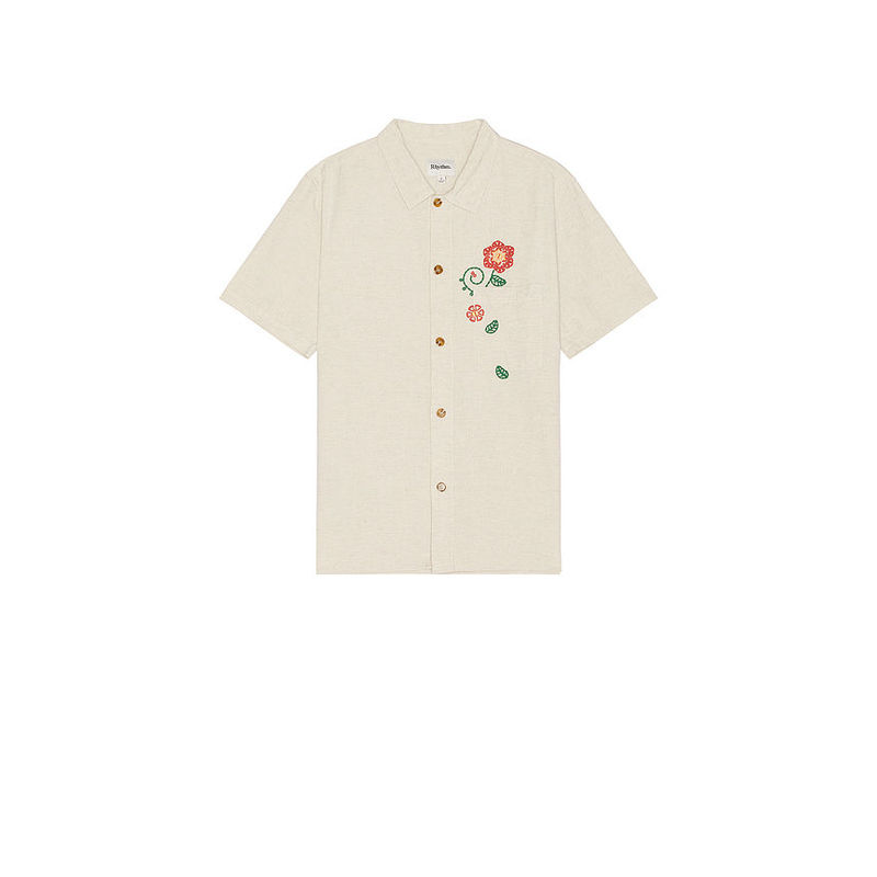 Rhythm Flower Embroidery Shirt (L)