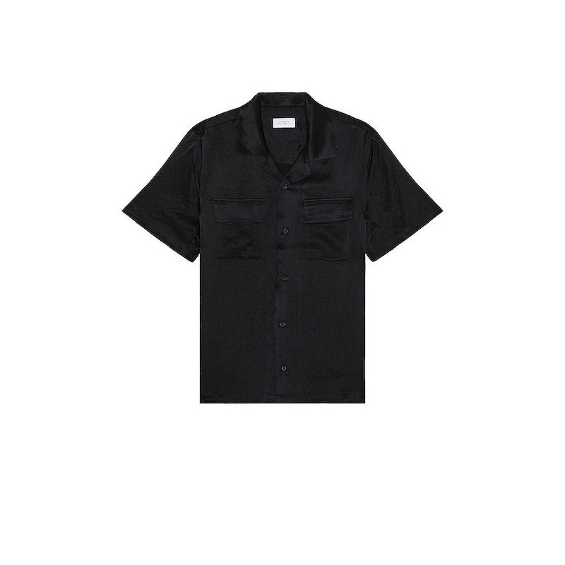 SATURDAYS NYC Canty Crinkled Satin Shirt (S)