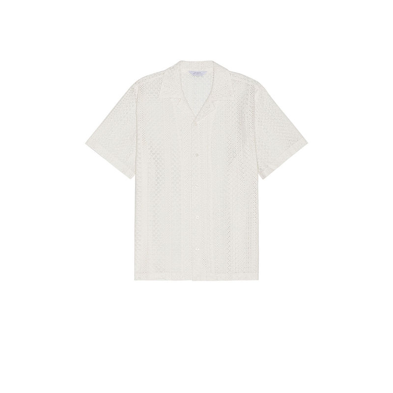 SATURDAYS NYC Canty Cotton Lace Shirt (S)