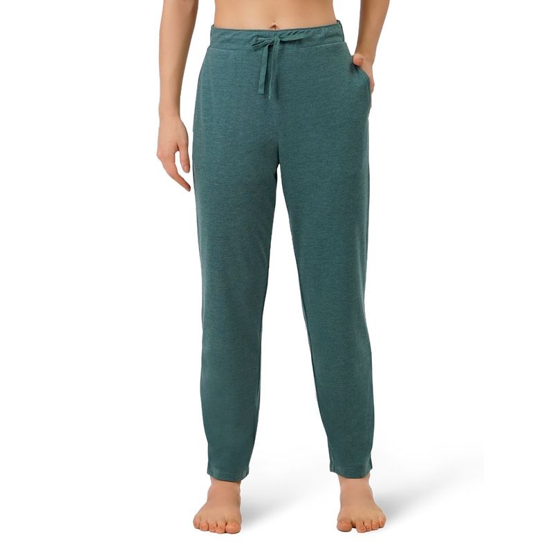 Amante Cotton Blend Full Length Pyjama Bottom - Green (L)