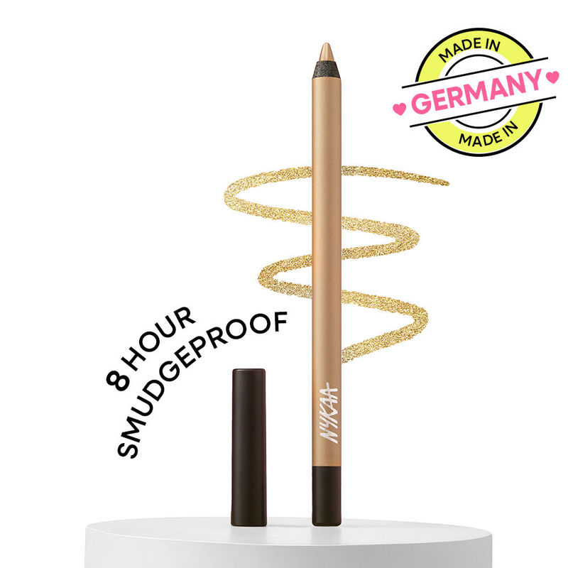 Nykaa Glamoreyes Waterproof & Smudgeproof Shimmer Eye Pencil-Golden Fleur (Gold)