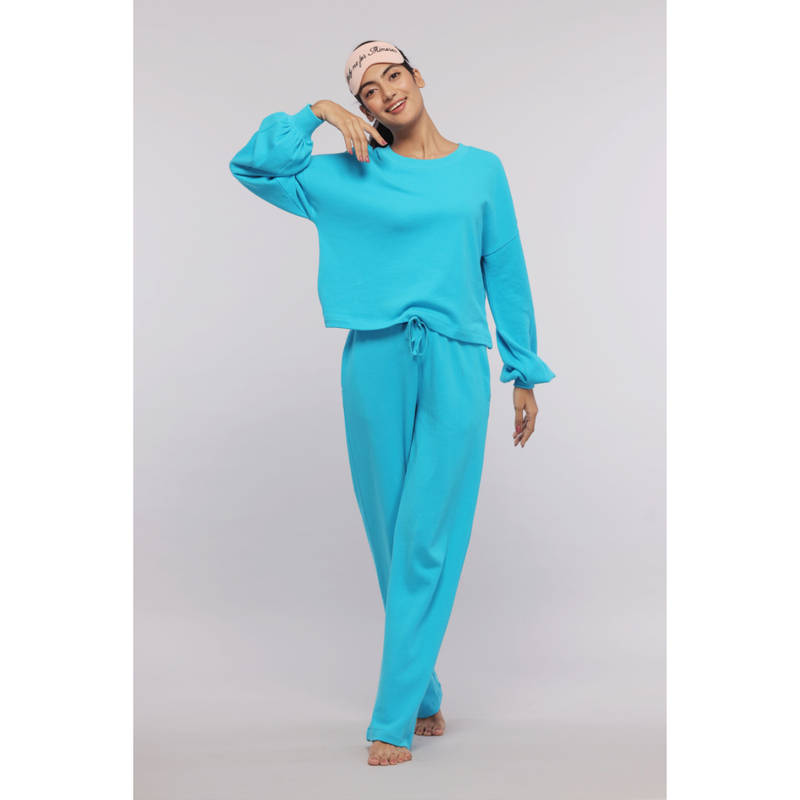 NeceSera Blue Terry Travel Pyjamas (S)