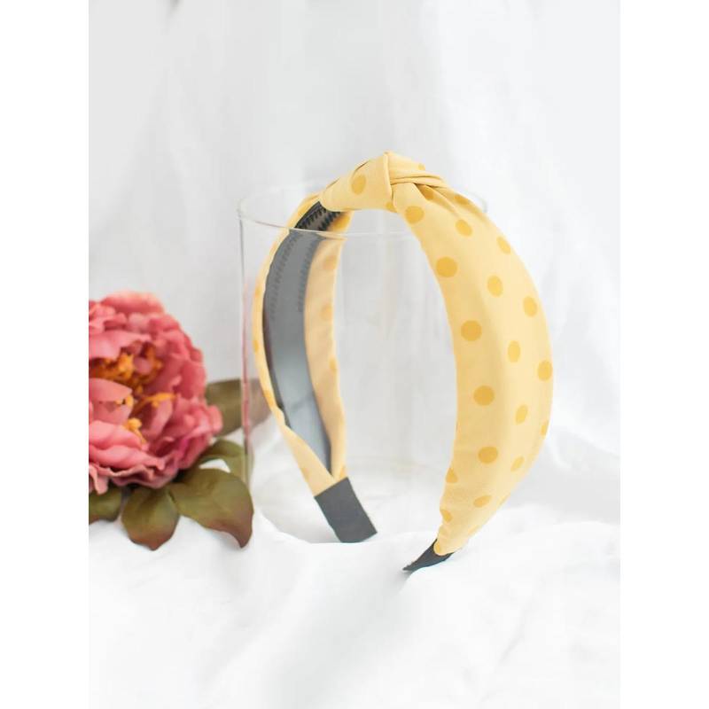 Buy Jewelz Yellow Polka Dot Knot Hair Band Women's Online