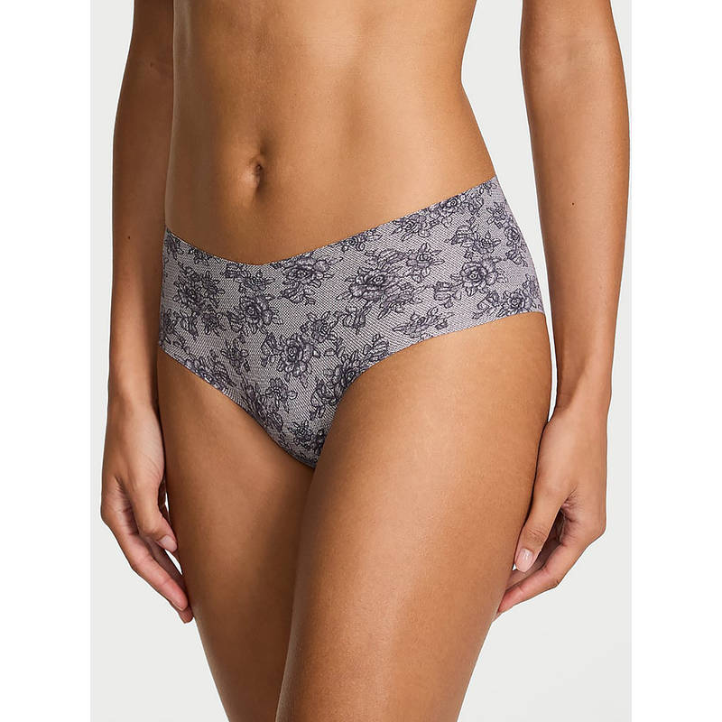 Victoria's Secret Grey Printed Polyamide Regular Brief (XS)