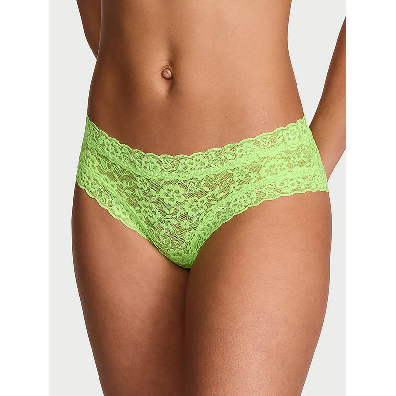 Victoria's Secret Green Self Design Polyamide Regular Brief (XS)
