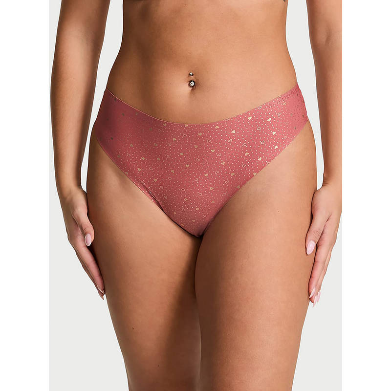 Victoria's Secret Pink Printed Polyamide Regular Thong Panty (XS)