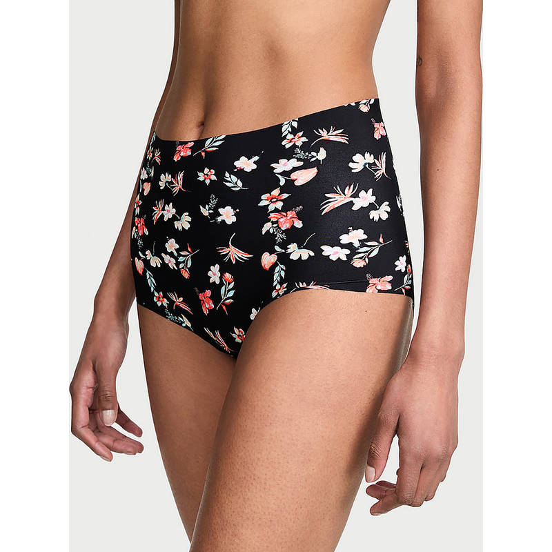 Victoria's Secret Black Printed Polyamide Regular Brief (XS)