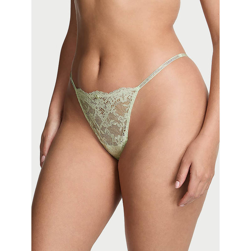 Victoria's Secret White Self Design Polyamide Regular Bikini Panty (XL)
