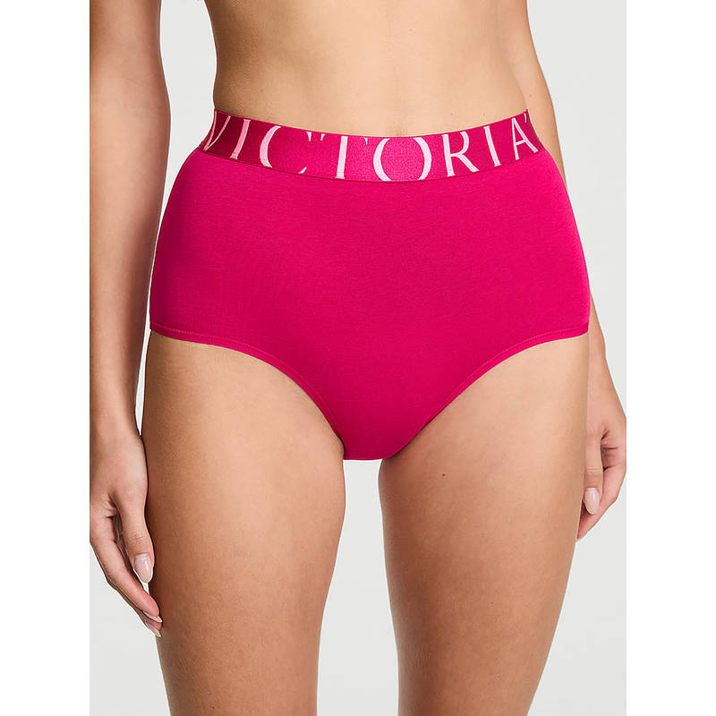 Victoria's Secret Pink Solid Cotton Blend Regular Brief (XS)