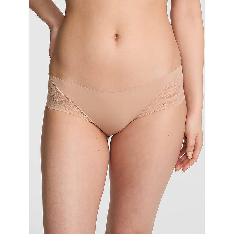 Victoria's Secret Beige Self Design Polyamide Regular Brief (XS)