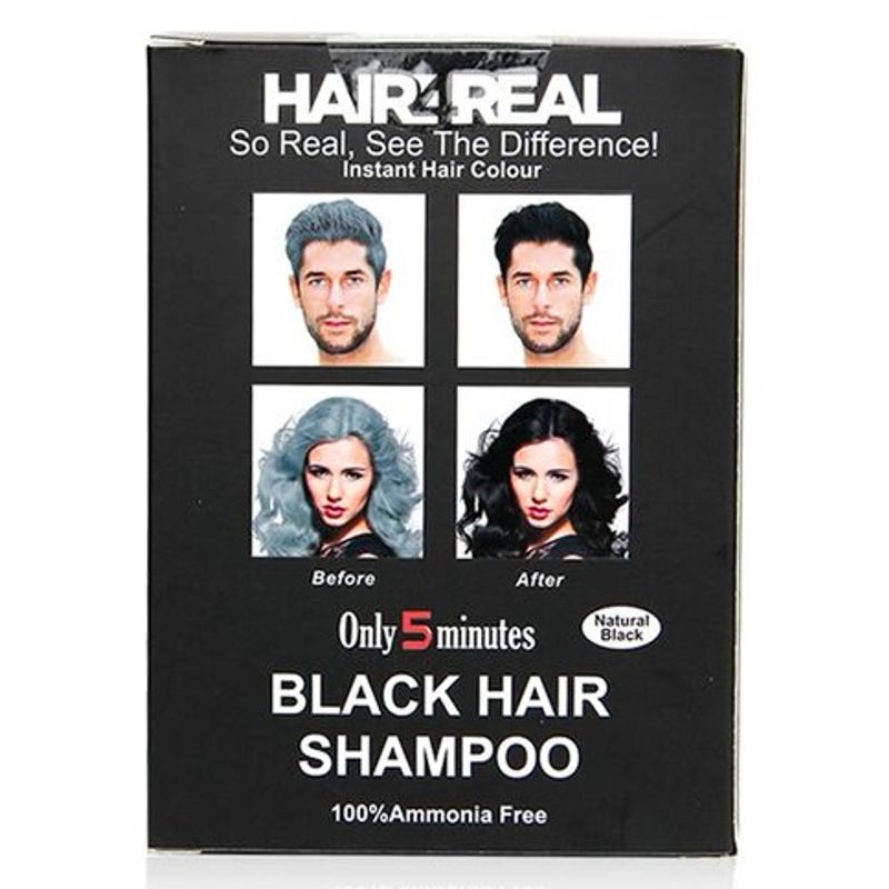 Hair4Real Natural Black Hair Shampoo(Pack of 24 Sachet)