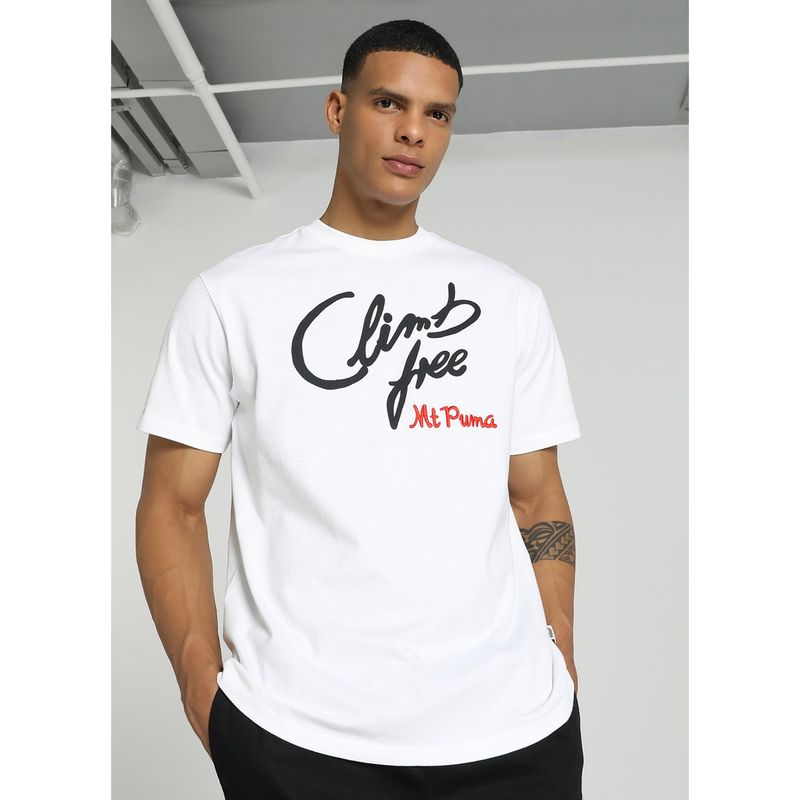 Puma The Never Worn Ii Typography Mens White T-Shirt (XS)