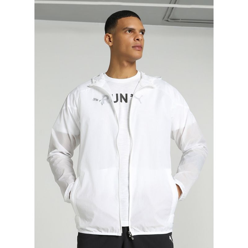 Puma Team Cup Windshield Mens White Jacket (XS)