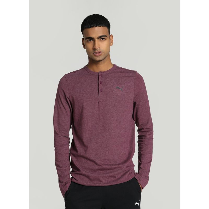 Puma Henley Mens Red Sweatshirts (M)