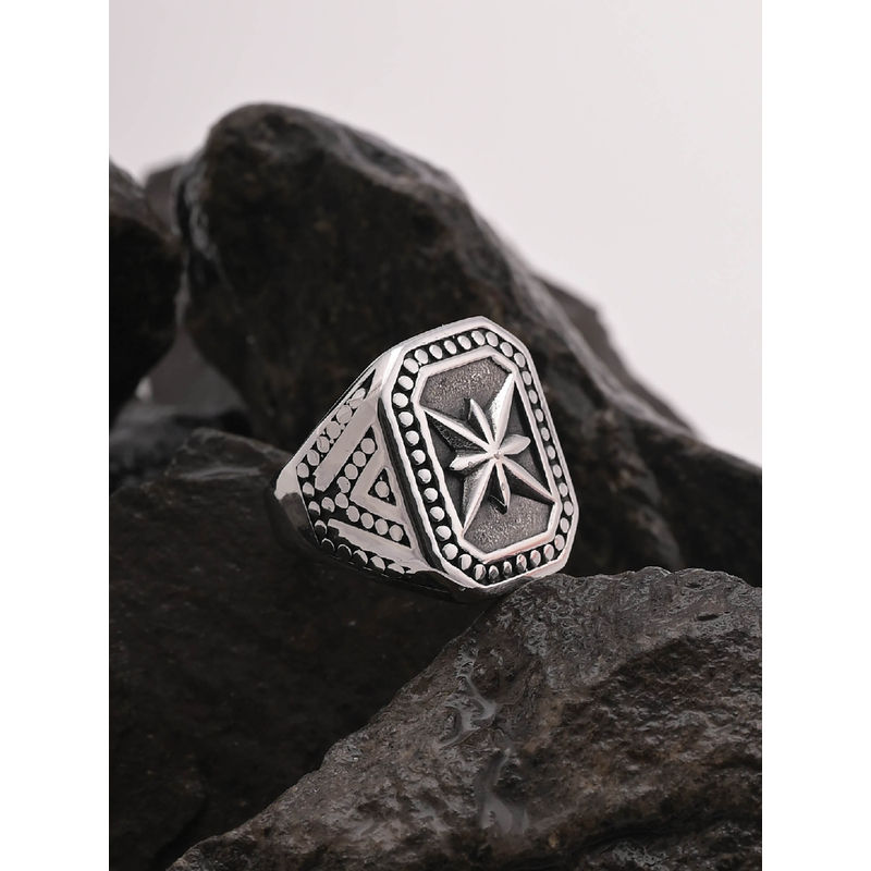 Palmonas Retro Flower Punk Mens Ring (10)