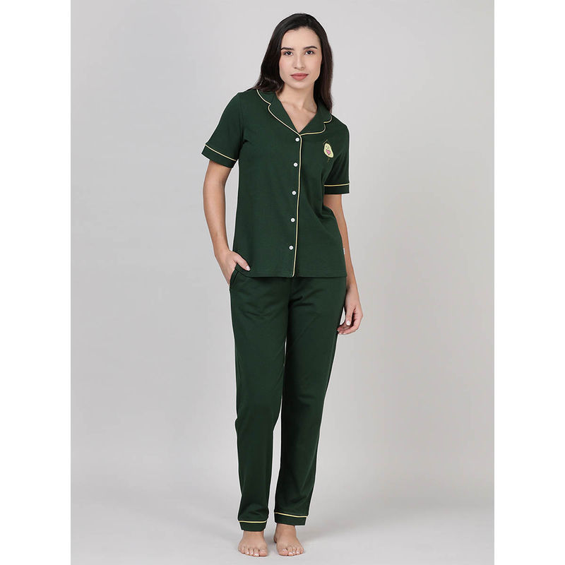 mackly Womens Solid Nightsuit (Set of 2) (XS)