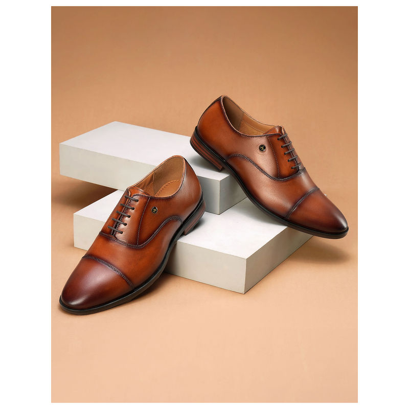 Arrow Mens ORION 2.0 Lace Up Oxfords Shoes - Tan (UK 8)