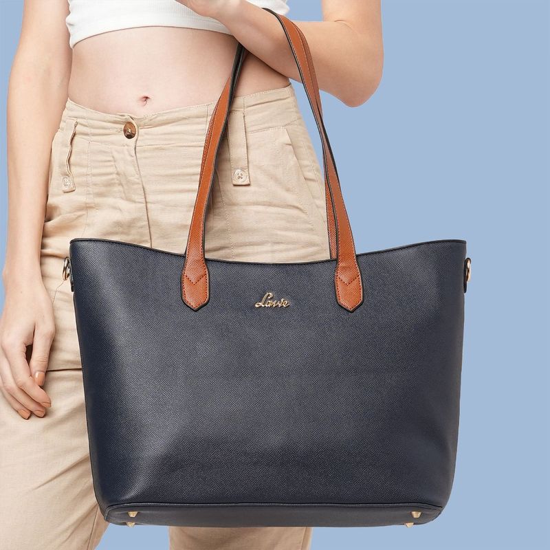 Buy Lavie Women s Hilite Hailon Tote Navy L Online