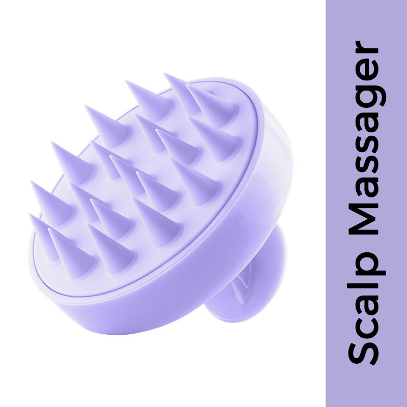 Nykaa Scalp Massager Brush For Blood Circulation & Natural Hair Growth - Lavender