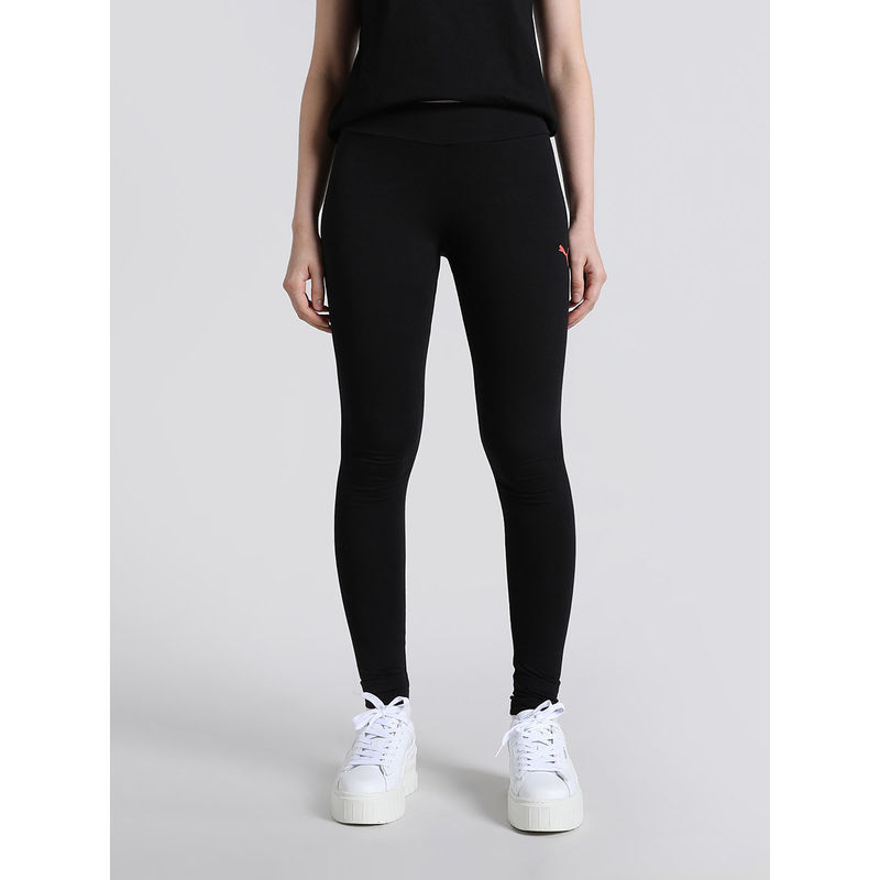 Puma Ankle Length Cotton Blended Black Tights (XXS)