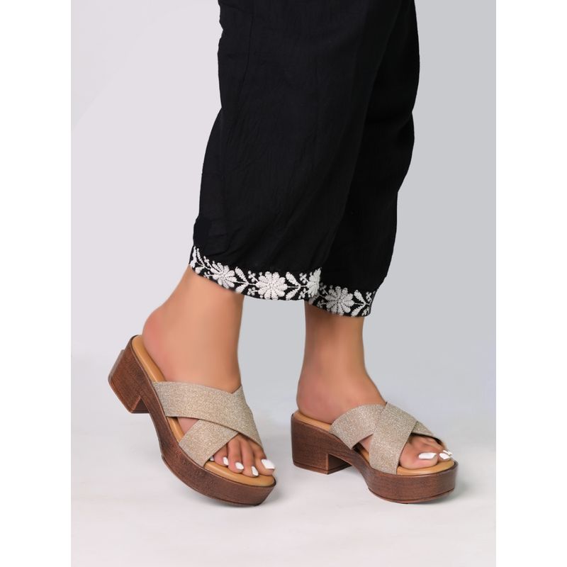 Monrow Beige Block Heels (EURO 36)