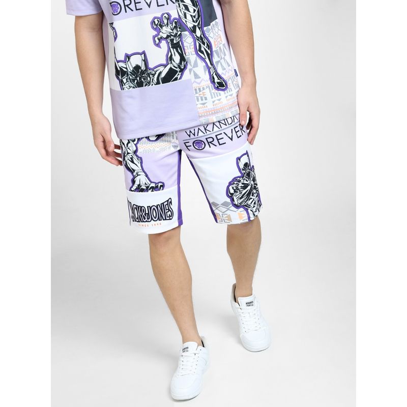 Jack & Jones x Black Panther Purple Mid Rise Co-ord Shorts (XL)