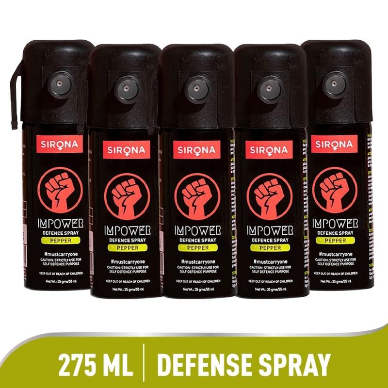 Buy Impower Self Defence Pepper Sprays (5) For Women Safety, 100 Non Toxic, Pocket Size & Easy
