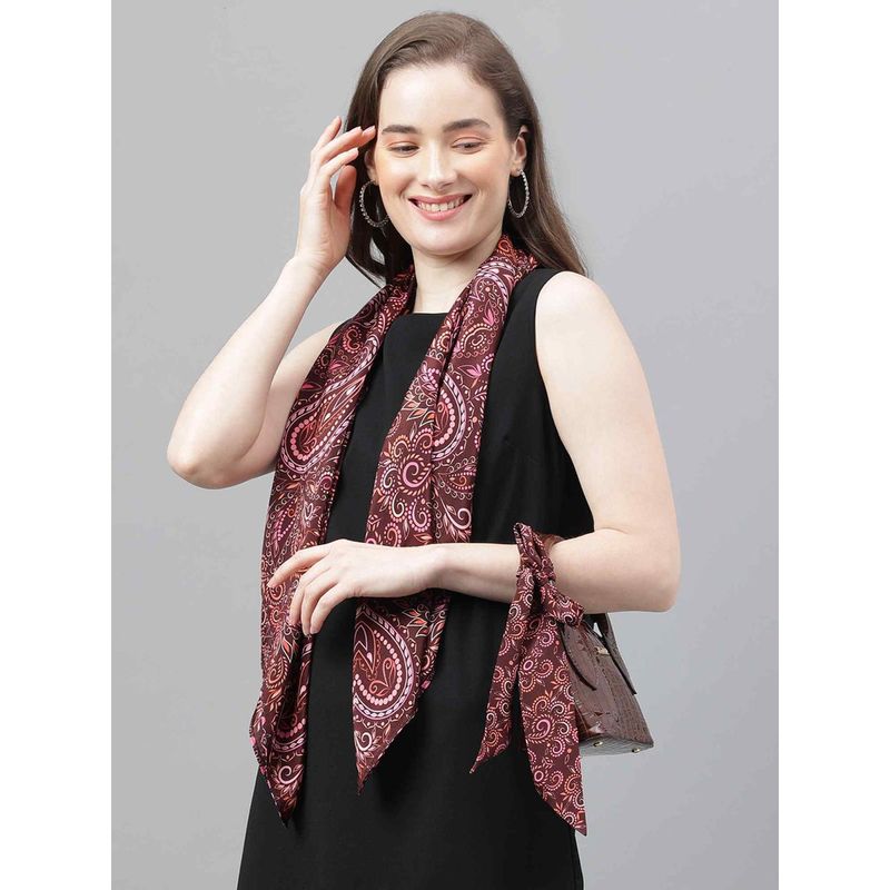 Buy Tossido Brown Paisley Scarf & Bag Scarf Online