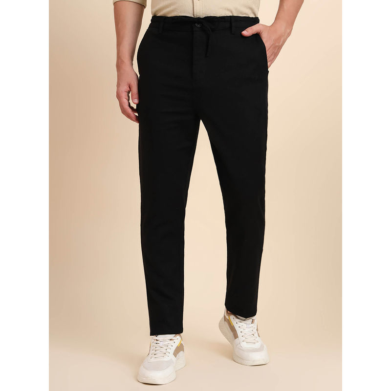 JadeBlue Black Solid Track Pant (40)