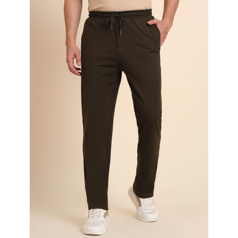 JadeBlue Brown Cotton Blend Track Pant (40)