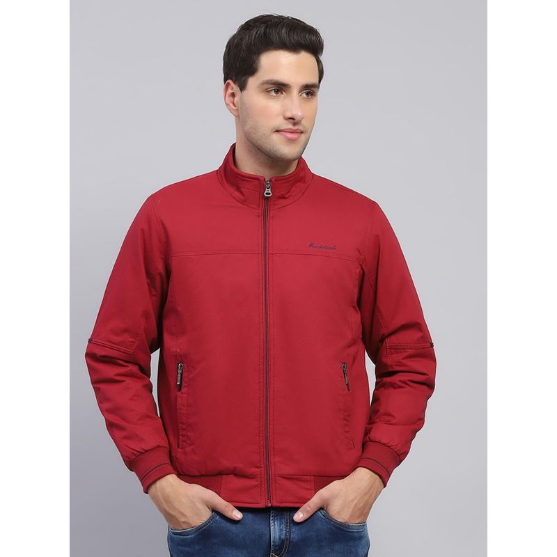 Monte Carlo Mens Red Mock Neck Jacket (M)