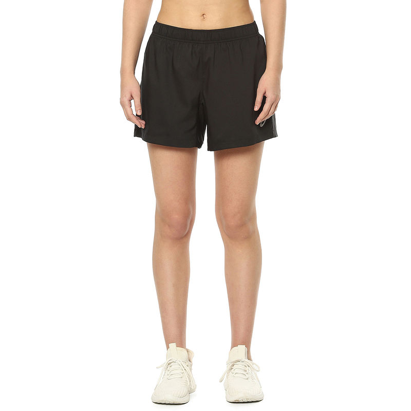 ASICS 2-N-1 Black Womens Shorts (L)